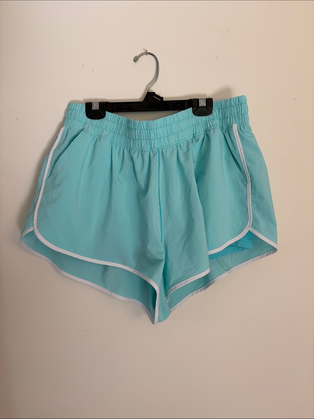 aerie Aqua Athletic Shorts with White Trim